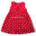 girls red dots princess dress with bowknots